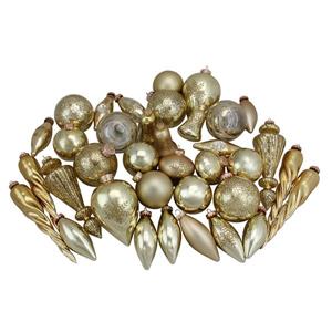 Northlight Collection Asymmetrical Christmas Ornament Set - 36 Pieces - Gold