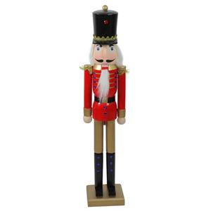 Northlight Wooden Christmas Nutcracker Soldier - 36.25-in - Red/Gold
