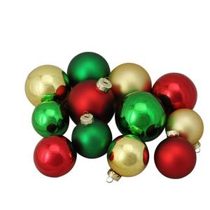 Northlight Glass Ball Christmas Ornaments - 96 Pieces - Multicoloured