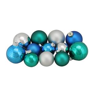 Northlight Glass Ball Christmas Ornaments - 96 Pieces - Blue/Silver