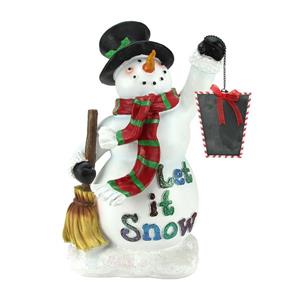 Northlight Snowman with Broom and Blackboard Christmas Countdown Figure