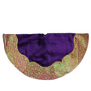 Northlight Christmas Tree Skirt with Border - 48-in - Purple/Gold