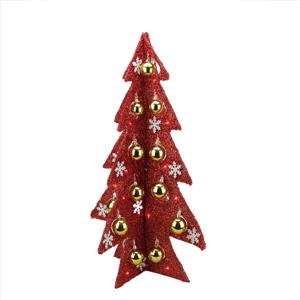 Northlight Tinsel Lighted Christmas Tree Table Top Décor - 28-in - Red