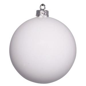 Vickerman Drilled Shatterproof Christmas Ball Ornament - Shiny White