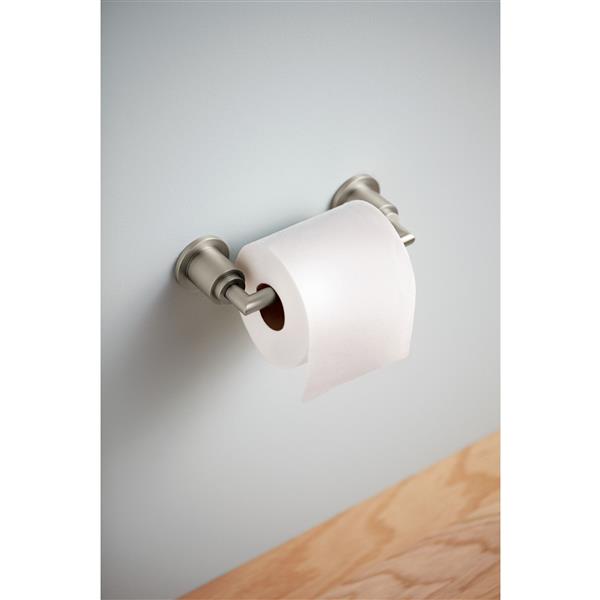 Moen Rinza Matte Black Wall Mount Pivot Toilet Paper Holder
