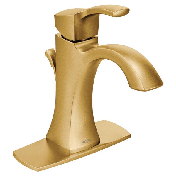 MOEN Voss Bathroom Faucet - One-Handle - Brushed Gold