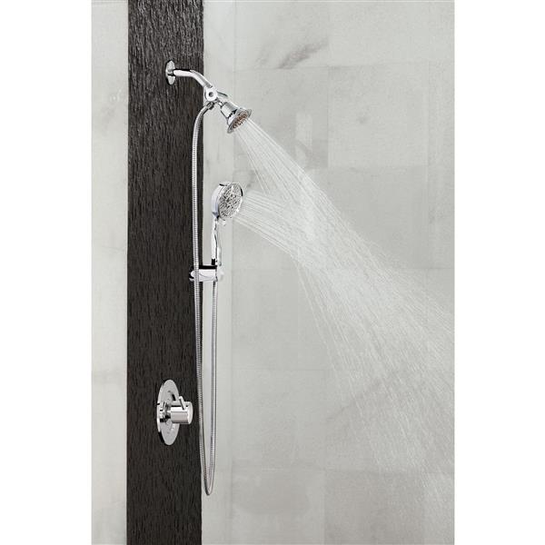 MOEN Eco-Performance 3-1/2-in Diameter Showerhead - One Function - Chrome
