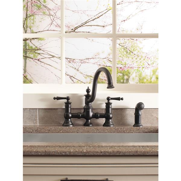 MOEN Waterhill Kitchen Faucet - Two-Handle  - Wrought Iron