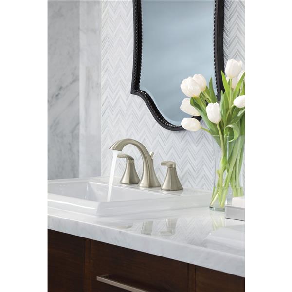 MOEN Voss High Arc Bathroom Faucet -  2-Handle - Brushed Nickel (Valve Sold Separately)