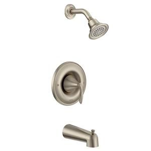MOEN Eva Bathtub and Shower Valve Trim Set - PosiTemp Technology - Brushed Nickel (Valve Sold Separately)