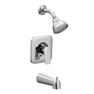 Garniture de robinetterie pour baignoire et douche Rizon de Moen, chrome (valve vendue séparément)