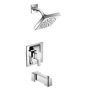 MOEN 90 Degree Bathtub and Shower Valve Trim Set - Chrome (Valve Sold Separately)