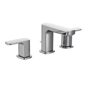 Robinet de salle de bains Rizon de Moen, 2 poignées, chrome (valve vendue séparément)
