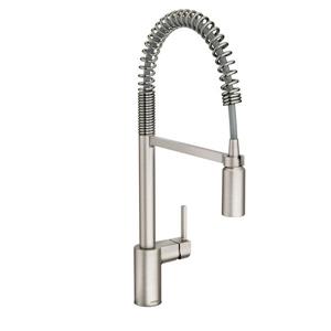 Robinet de cuisine moderne à bec rétractable Align de Moen, acier inoxydable