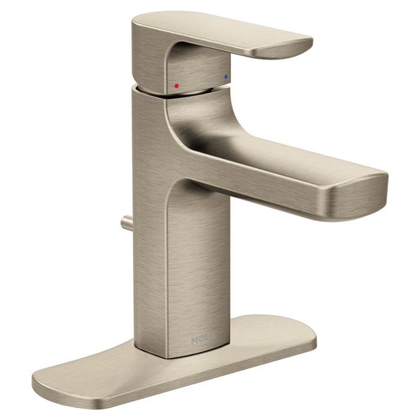MOEN Rizon Bathroom Faucet -  1-Handle - Brushed Nickel