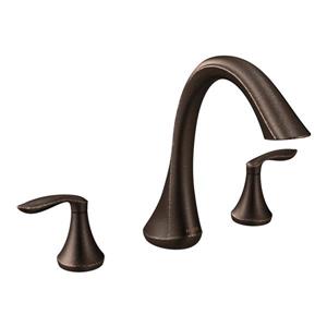 Robinet de bain romain Eva de Moen, 2 poignées, bronze huilé (valve vendue séparément)
