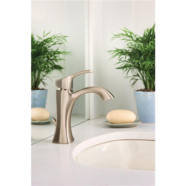 MOEN Voss Bathroom Faucet 1Handle Brushed Nickel 6903BN RONA