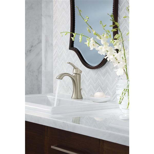 MOEN Voss Bathroom Faucet 1Handle Brushed Nickel 6903BN RONA