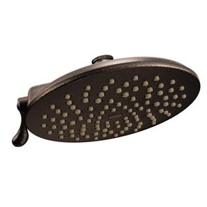 Pomme de douche à effet de pluie Velocity de MOEN, 2 fonctions, 8 po, bronze