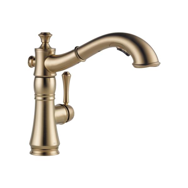 Delta Cassidy Pull-Out Kitchen Faucet - Champagne Bronze 4197-CZ-DST
