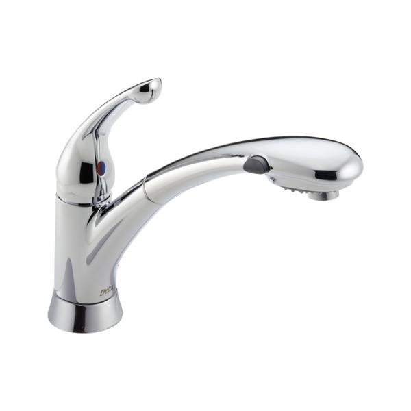 Delta Single Handle Pull Out Kitchen Faucet White 470 Dst Rona