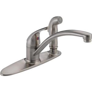 Delta Kitchen Faucet with Spray - Stainless Steel