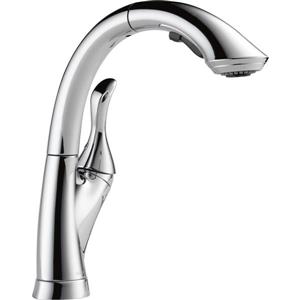 Robinet de cuisine à bec rétractable et économe en eau Linden de Delta, chrome
