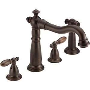 Delta Victorian 2-Handle Kitchen Faucet with Spray - Venetian Bronze