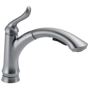 Robinet de cuisine à bec rétractable Linden de Delta, inox arctique