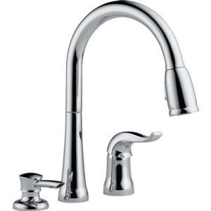 Delta Pull-Down Kitchen Faucet with Soap Dispenser