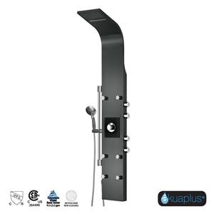 Akuaplus Ellie Shower Panel - 4 Body Jets - Stainless Steel/Matte Black