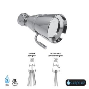 akuaplus® Shower Head with Adjustable Spray - Pack of 6 - Chrome