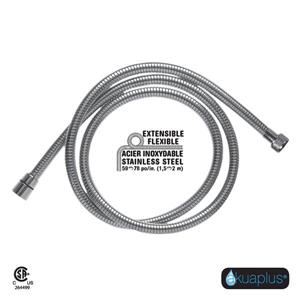 akuaplus® Extensible and Flexible Hose for Shower - 59-in - Pack of 12