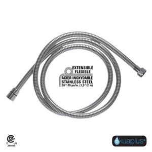 Boyau flexible et extensible pour la douche de Akuaplus, 59 po, pqt de 12