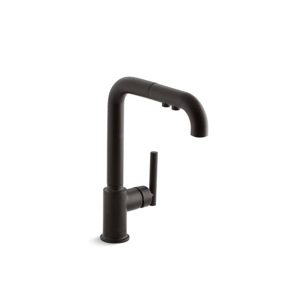 KOHLER Purist Pull Out Kitchen Sink Faucet 1 Handle Matte Black   330698893 MainImage 001 L 