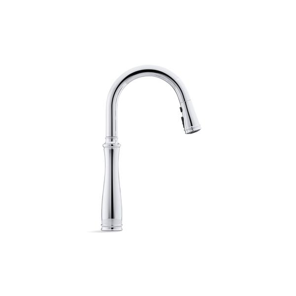 KOHLER Bellera Pull-Down Kitchen Sink Faucet - 1-Handle - Polished Chrome