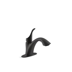 Robinet de cusine Simplice de KOHLER, 1 poignée, 9,68 po, noir mat