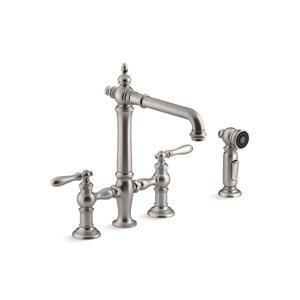 Robinet de cusine Artifacts de KOHLER, 2 poignées, 13,5 po, acier inoxydable