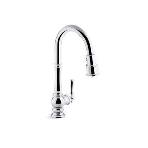 Robinet de cusine Artifacts de KOHLER, 1 poignée, 17,63 po, chrome poli
