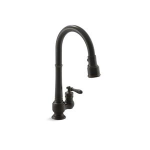 Robinet de cusine Artifacts de KOHLER, 1 poignée, 17,63 po, bronze huilé