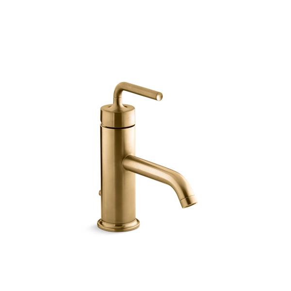 KOHLER Purist Bathroom Sink Faucet 1Handle Brushed Gold 144024A