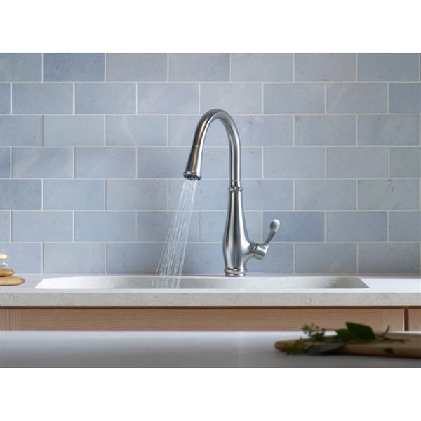 Kohler Cruette High Arc Kitchen Sink Faucet 1 Handle Stainless