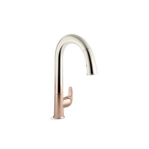KOHLER Sensate Pull-Down Kitchen Sink Faucet - 1-Handle - Rose Gold/Polished Nickel