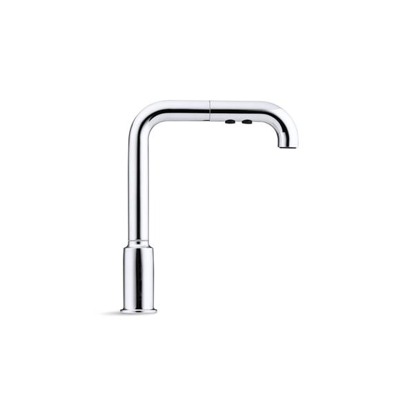 KOHLER Purist Pull-Out Kitchen Sink Faucet - 1-Handle - Polished Chrome