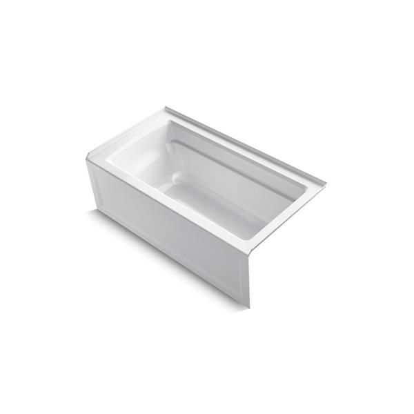 KOHLER Archer Alcove Bath - Right-Hand Drain - 60-in x 32-in - White