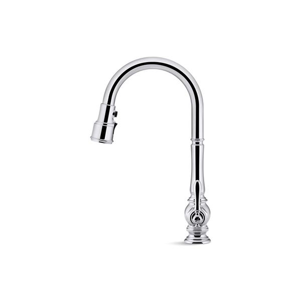 KOHLER Artifacts High-Arc Kitchen Sink Faucet - 1-Handle - Polished Nickel