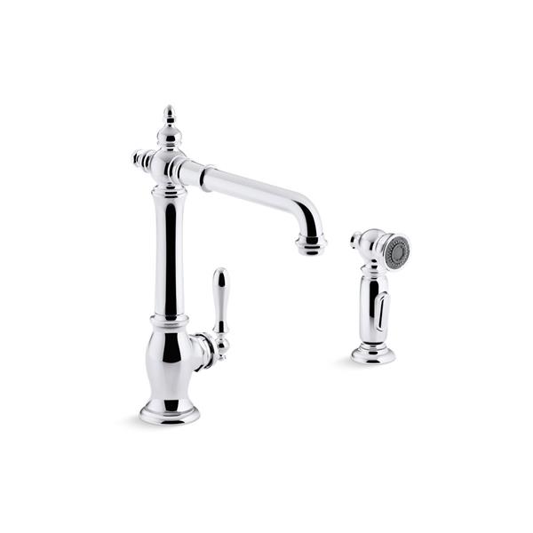 KOHLER Artifacts Kitchen Sink Faucet 1 Handle Polished Chrome 99265   330699062 MainImage 001 L 