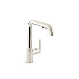Robinet de cusine Purist de KOHLER, 1 poignée, 11,38 po, nickel poli