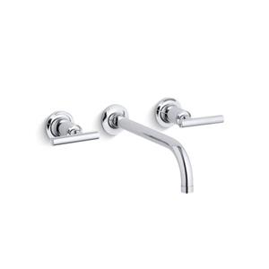 KOHLER Purist Bathroom Sink Faucet with Drain - 2-Handle - Polished Chrome