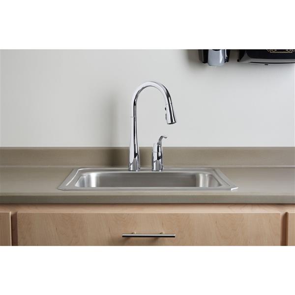 KOHLER Simplice Pull-Down Kitchen Sink Faucet - 1-Handle - Polished Chrome